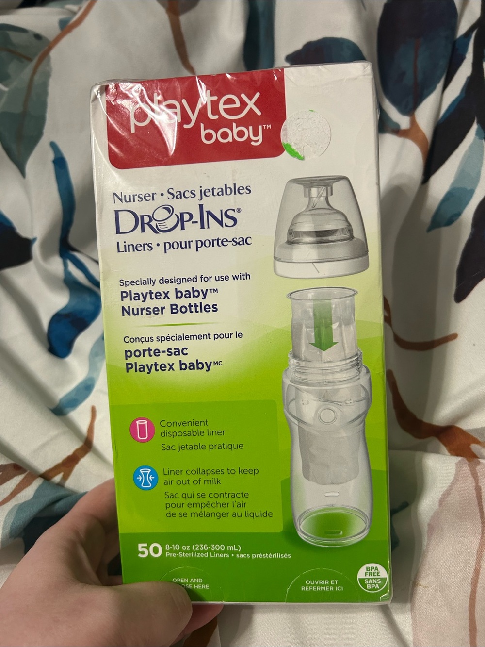 Playtex Baby Drop-Ins Liners - Pack of 50 New In Box 8-10 oz